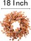 18 Inch Fall Leaves Wreath Fall Wreath Autumn Wreath for Front Door with Fall Leaves